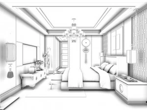 deluxe master bedroom design 97 3D Model