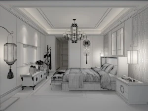 deluxe master bedroom design 97 3D Model