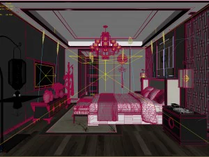 deluxe master bedroom design 97 3D Model