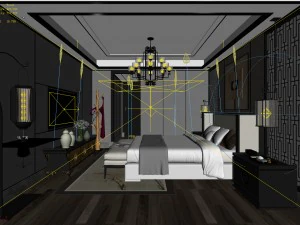 deluxe master bedroom design 97 3D Model