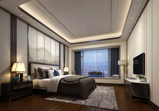 deluxe master bedroom design 99 3D Model .c4d .max .obj .3ds .fbx .stl .blend 