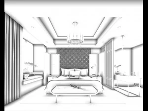 deluxe master bedroom design 102 3D Model