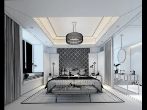 deluxe master bedroom design 102 3D Model