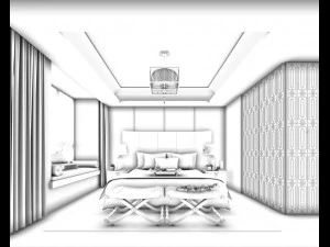deluxe master bedroom design 103 3D Model