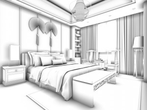 deluxe master bedroom design 104 3D Model