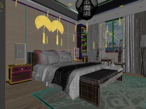 deluxe master bedroom design 104 3D Model