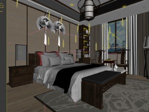 deluxe master bedroom design 104 3D Model