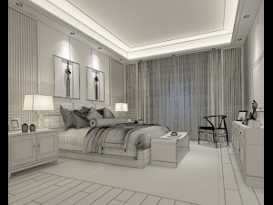 deluxe master bedroom design 105 Model 3D