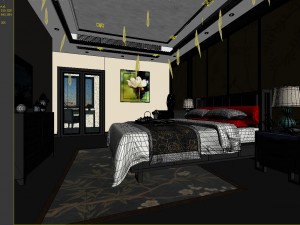 deluxe master bedroom design 106 Model 3D