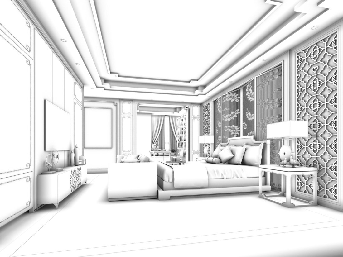 deluxe master bedroom design 107 3D Models in Bedroom 3DExport