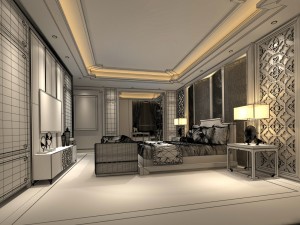 deluxe master bedroom design 107 3D मॉडल
