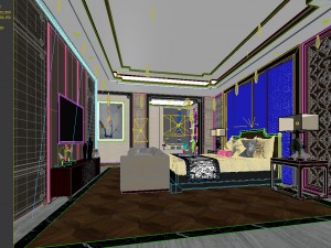 deluxe master bedroom design 107 3D मॉडल