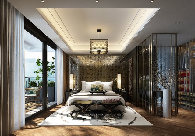 deluxe master bedroom design 108 3Dモデル .c4d .max .obj .3ds .fbx .stl .blend 