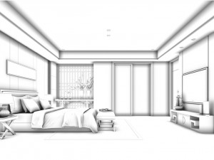 deluxe master bedroom design 110 Model 3D