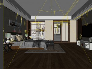 deluxe master bedroom design 110 Model 3D