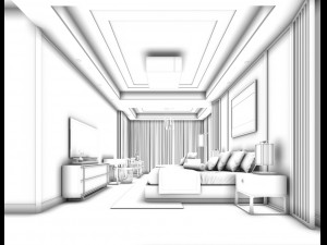 deluxe master bedroom design 111 3D मॉडल