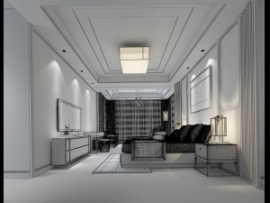 deluxe master bedroom design 111 3D मॉडल