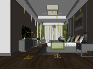 deluxe master bedroom design 111 3D मॉडल