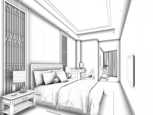 deluxe master bedroom design 112 Model 3D