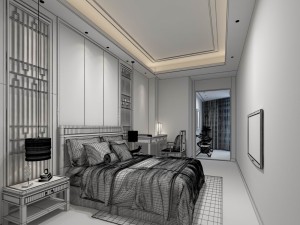 deluxe master bedroom design 112 Model 3D