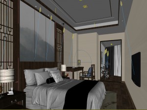 deluxe master bedroom design 112 Model 3D