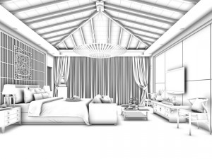 deluxe master bedroom design 113 3Dモデル