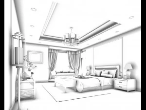deluxe master bedroom design 115 3D Model