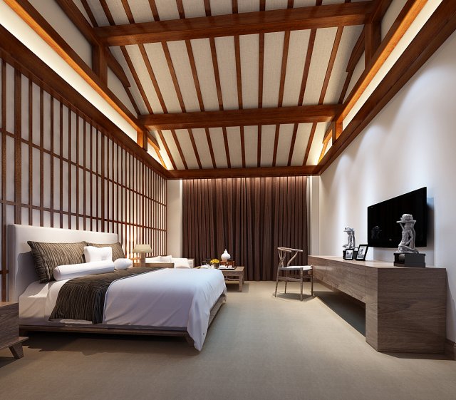 deluxe master bedroom design 116 Modèle 3D .c4d .max .obj .3ds .fbx .stl .blend 