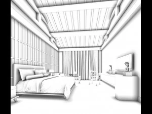 deluxe master bedroom design 116 3D Model