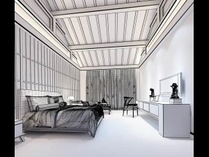 deluxe master bedroom design 116 3D Model