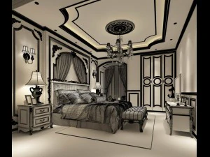 l&uuml;ks ana yatak odası tasarımı 118 3D Model