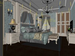 l&uuml;ks ana yatak odası tasarımı 118 3D Model