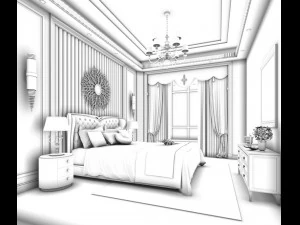 deluxe master bedroom design 119 3D Model