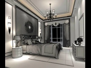 deluxe master bedroom design 119 3D Model