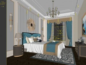 deluxe master bedroom design 119 3D Model