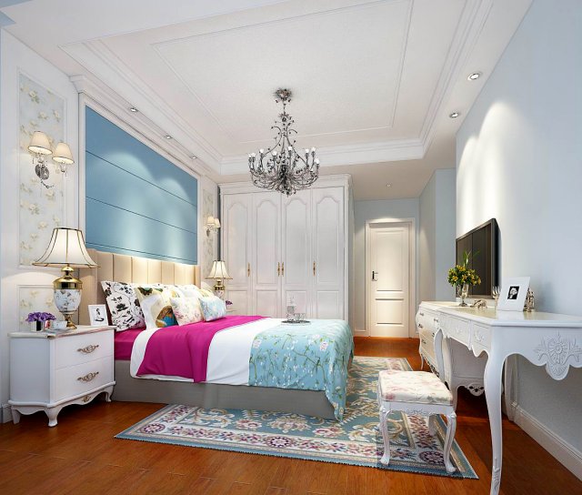 deluxe master bedroom design 120 3D 모델 .c4d .max .obj .3ds .fbx .stl .blend 