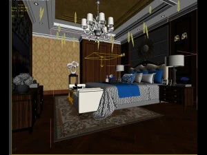 deluxe master bedroom design 122 3D Model
