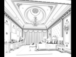 deluxe master bedroom design 123 Model 3D