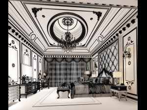 deluxe master bedroom design 123 Model 3D