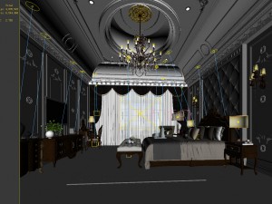 deluxe master bedroom design 123 Model 3D