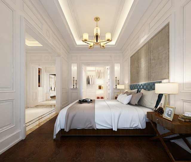 deluxe master bedroom design 124 3D-Modell .c4d .max .obj .3ds .fbx .stl .blend 