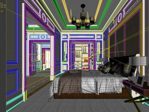 deluxe master bedroom design 124 3D Model