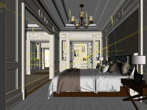 deluxe master bedroom design 124 3D Model
