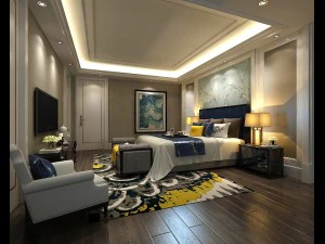 l&uuml;ks ana yatak odası tasarımı 125 3D Model