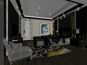 deluxe master bedroom design 125 3D Model