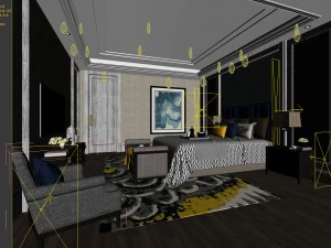 deluxe master bedroom design 125 3D Model