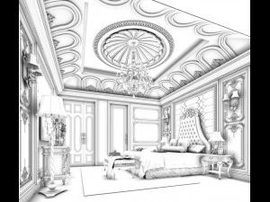 deluxe master bedroom design 126 3D Model
