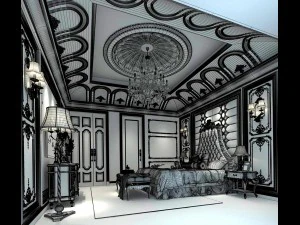 deluxe master bedroom design 126 3D Model
