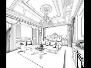 deluxe master bedroom design 127 3D Model