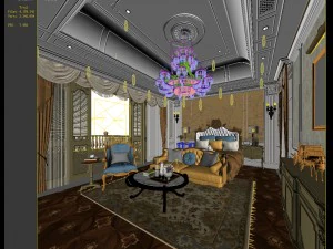 deluxe master bedroom design 127 3D Model
